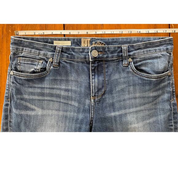 Kut from the Kloth Womens Jeans Size 10 Farrah Baby Bootcut Blue Denim Stretch - Picture 10 of 12
